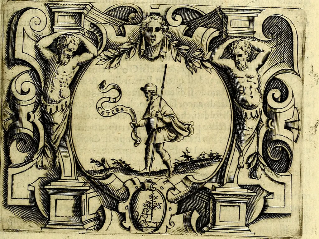 An illustration from Le imprese illustri del S.or Ieronimo Ruscelli., 1584, leaf 470