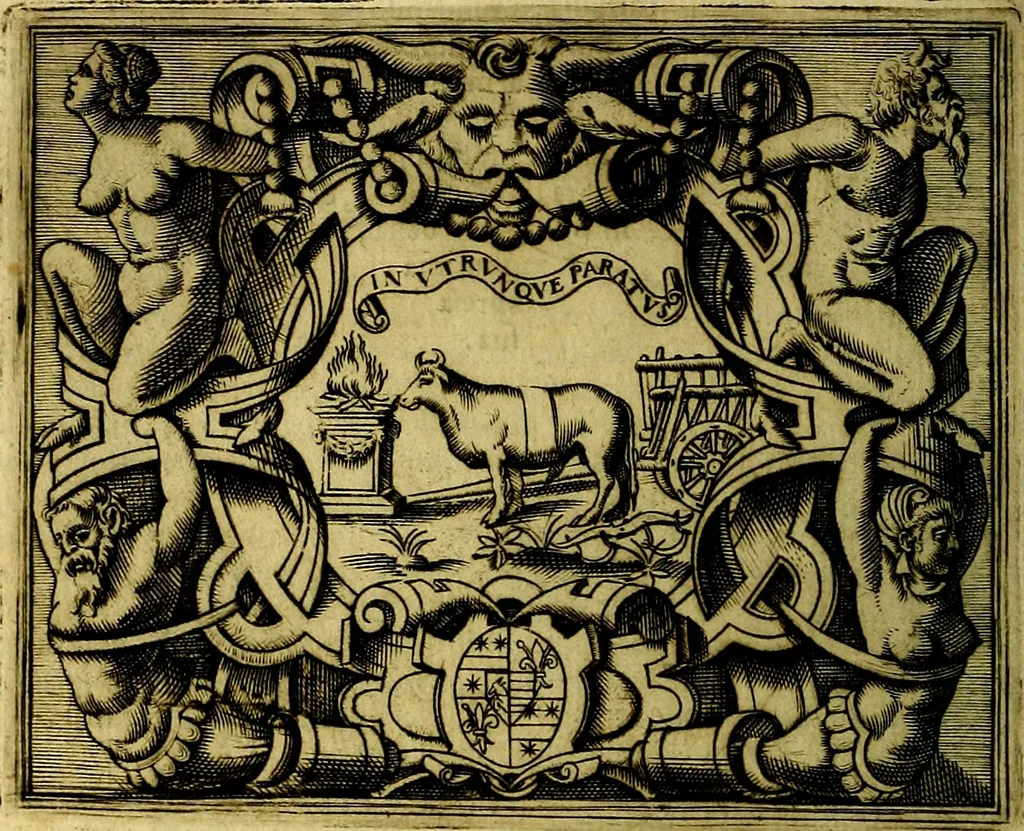 An illustration from Le imprese illustri del S.or Ieronimo Ruscelli., 1584, leaf 495