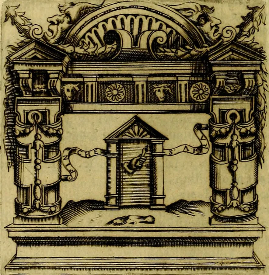 An illustration from Le imprese illustri del S.or Ieronimo Ruscelli., 1584, leaf 507