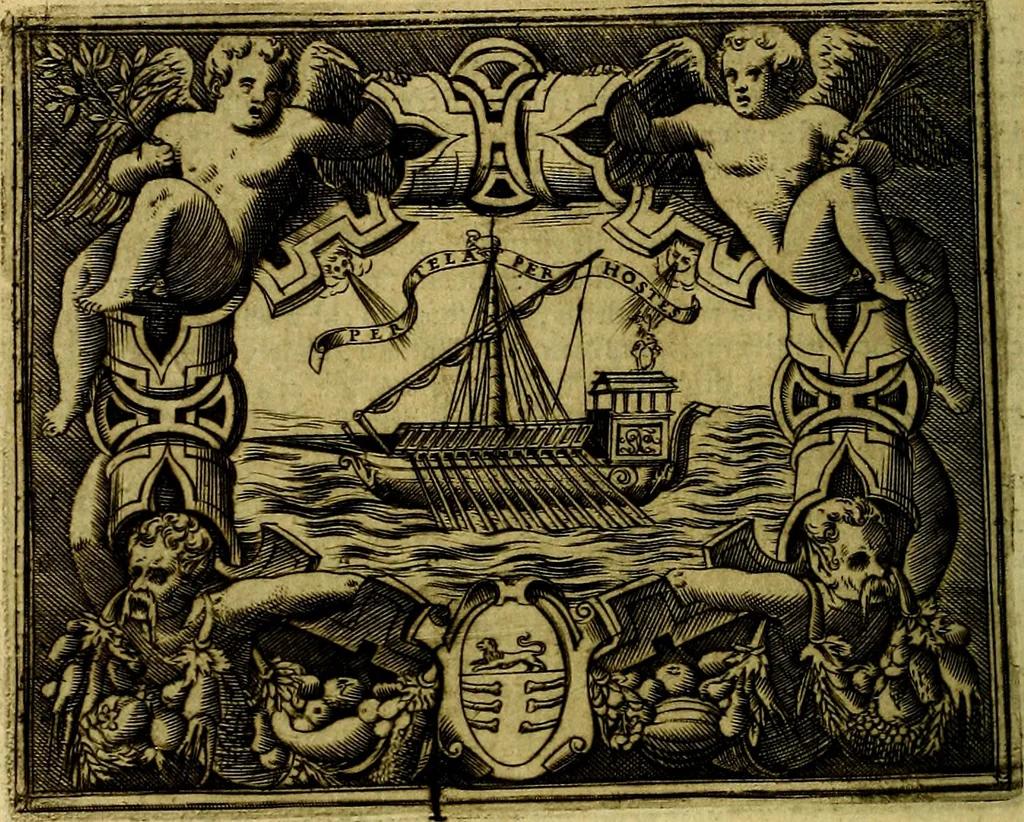 An illustration from Le imprese illustri del S.or Ieronimo Ruscelli., 1584, leaf 517