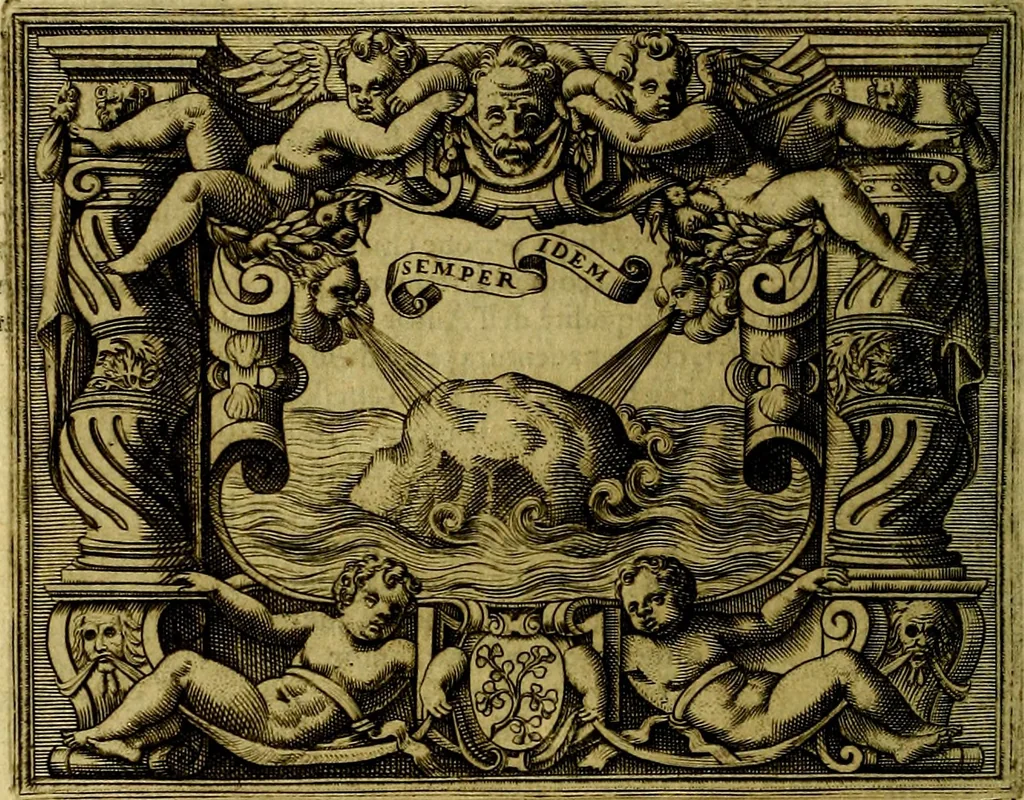 An illustration from Le imprese illustri del S.or Ieronimo Ruscelli., 1584, leaf 521