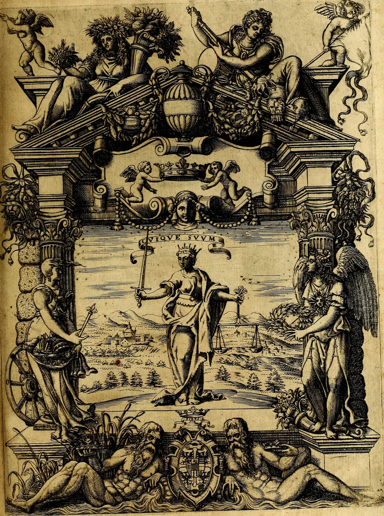 An illustration from Le imprese illustri del S.or Ieronimo Ruscelli., 1584, leaf 536