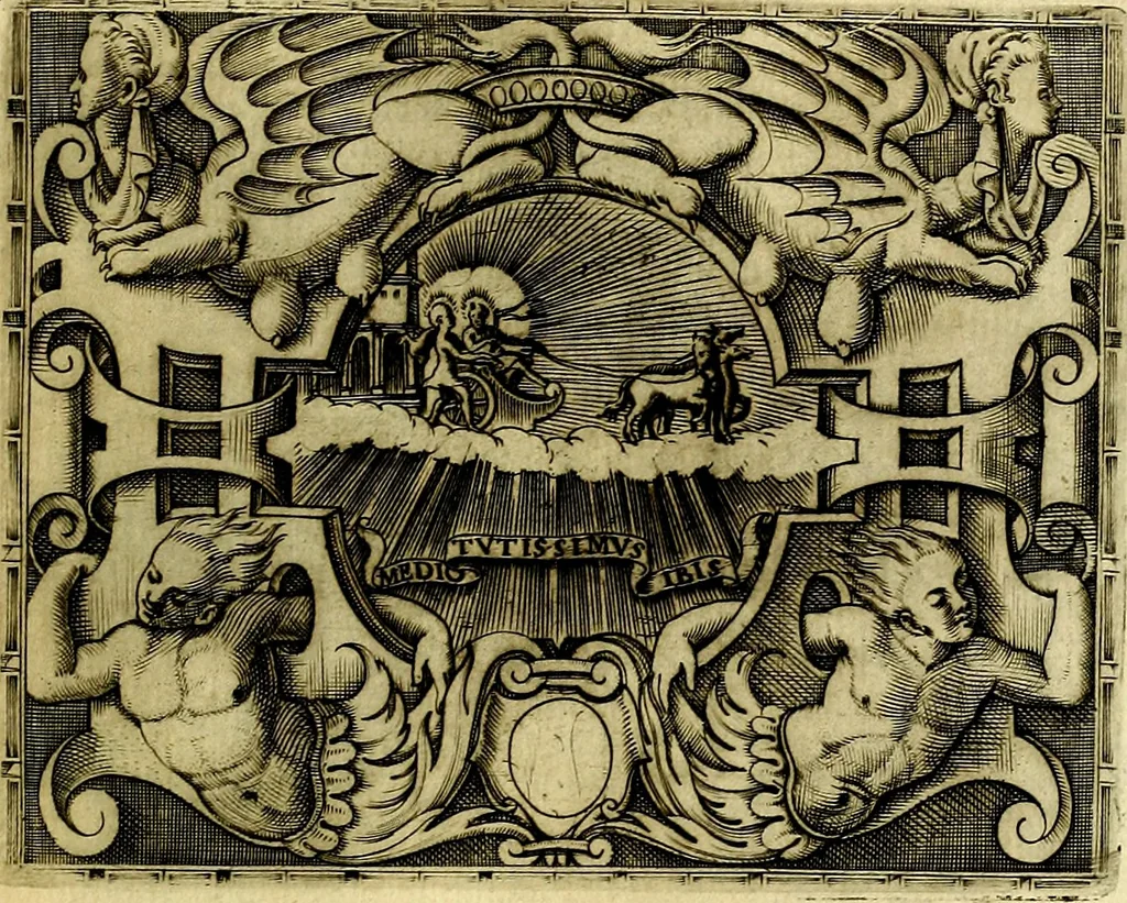 An illustration from Le imprese illustri del S.or Ieronimo Ruscelli., 1584, leaf 54
