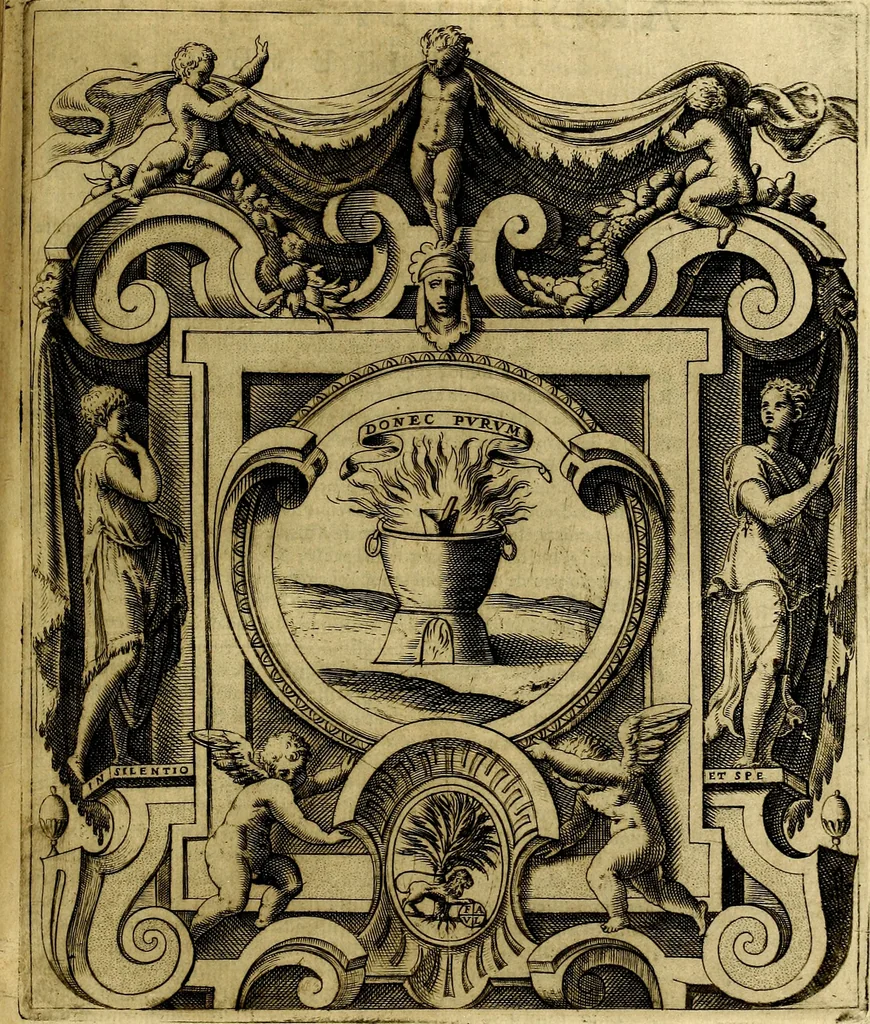 An illustration from Le imprese illustri del S.or Ieronimo Ruscelli., 1584, leaf 544