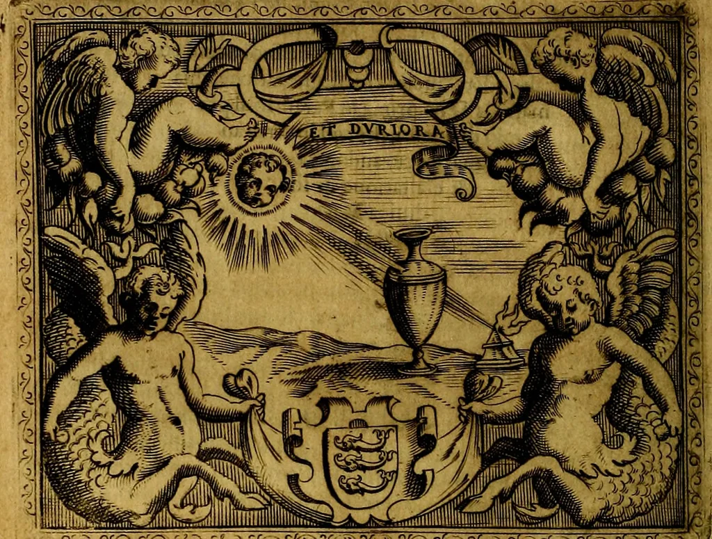 An illustration from Le imprese illustri del S.or Ieronimo Ruscelli., 1584, leaf 549