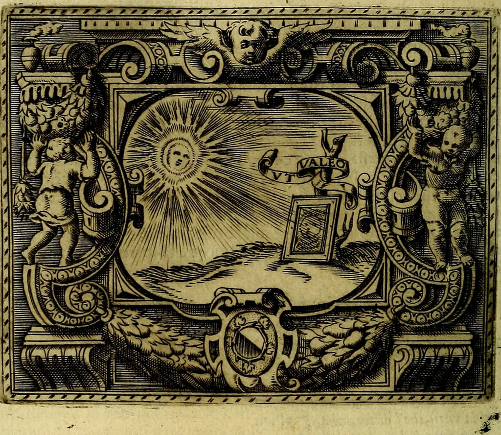 An illustration from Le imprese illustri del S.or Ieronimo Ruscelli., 1584, leaf 553