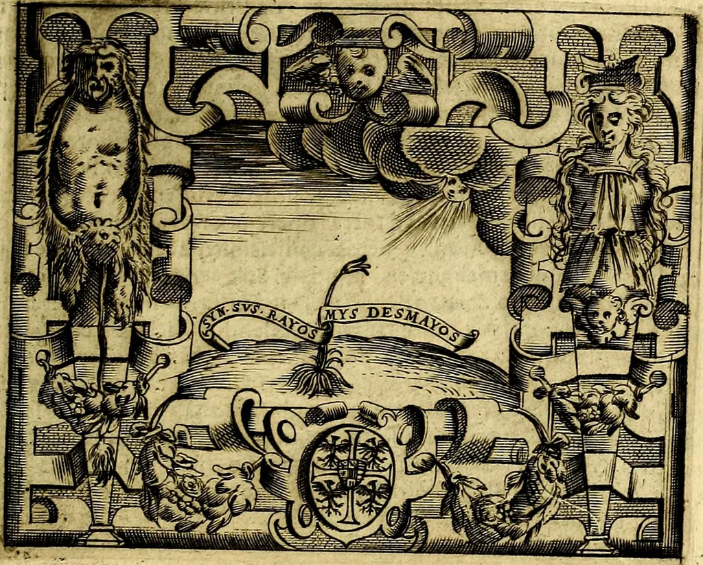 An illustration from Le imprese illustri del S.or Ieronimo Ruscelli., 1584, leaf 556