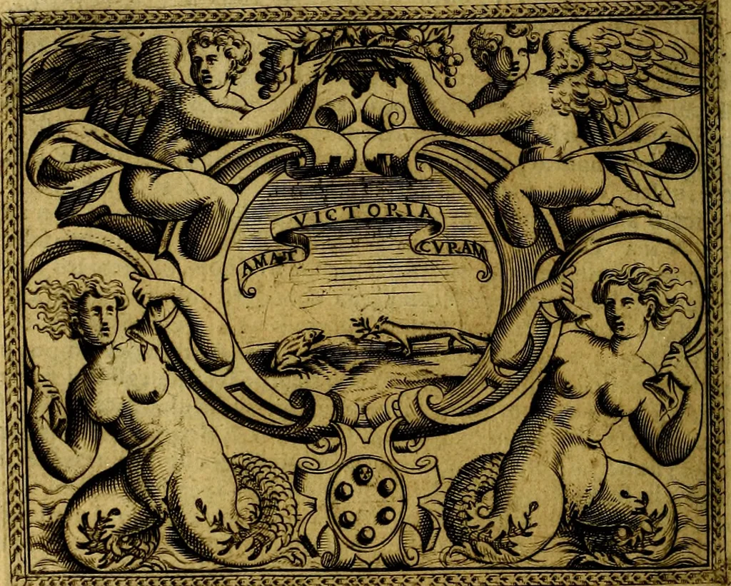 An illustration from Le imprese illustri del S.or Ieronimo Ruscelli., 1584, leaf 561