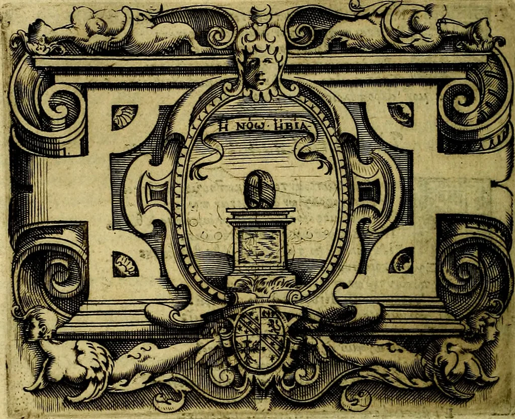 An illustration from Le imprese illustri del S.or Ieronimo Ruscelli., 1584, leaf 591