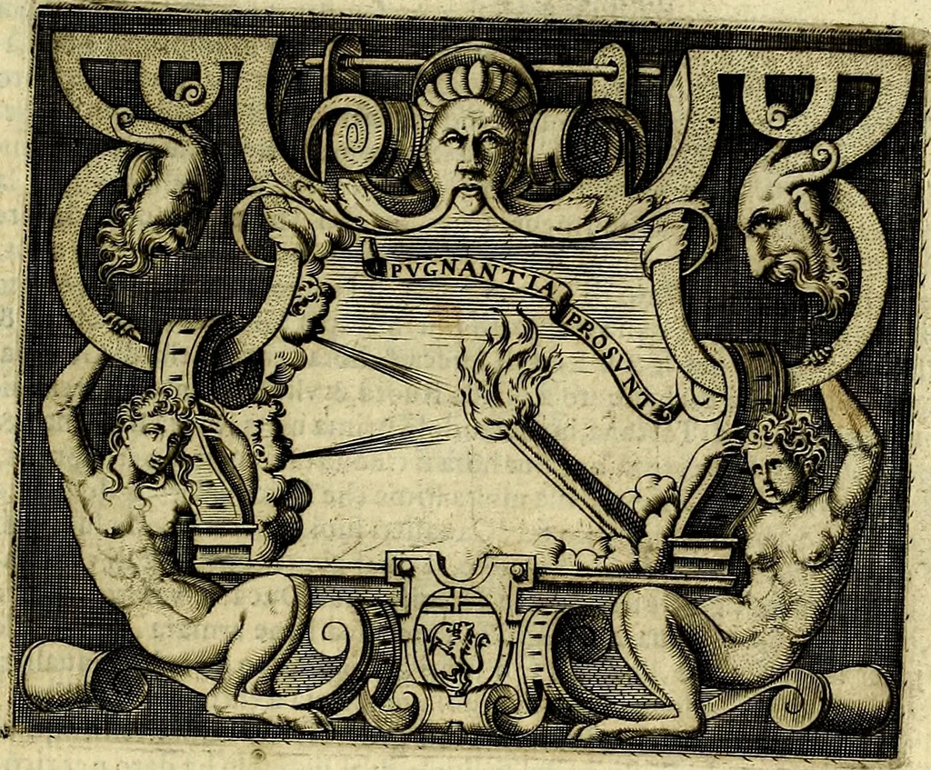 An illustration from Le imprese illustri del S.or Ieronimo Ruscelli., 1584, leaf 600
