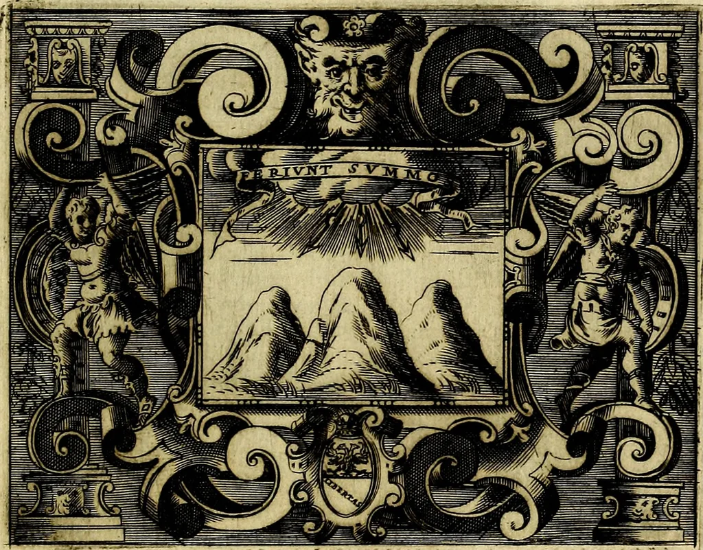 An illustration from Le imprese illustri del S.or Ieronimo Ruscelli., 1584, leaf 610