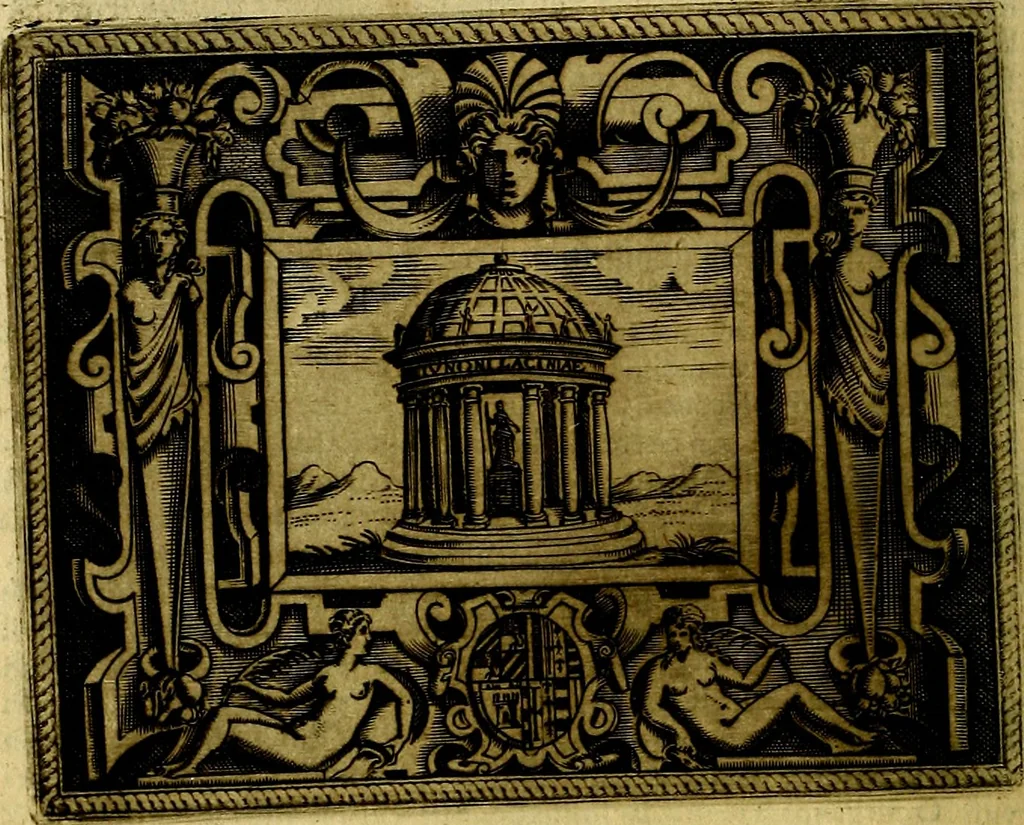 An illustration from Le imprese illustri del S.or Ieronimo Ruscelli., 1584, leaf 75