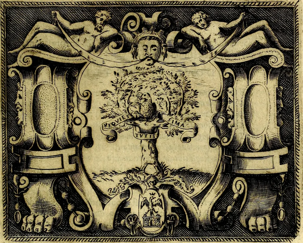 An illustration from Le imprese illustri del S.or Ieronimo Ruscelli., 1584, leaf 86