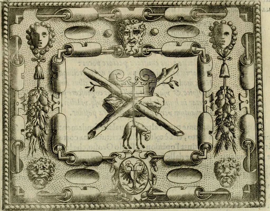 An illustration from Le imprese illvstri del s.or Ieronimo Rvscelli. Aggivntovi nvovam.te il qvarto libro da Vincenzo Rvscelli da Viterbo.., 1584, leaf 131