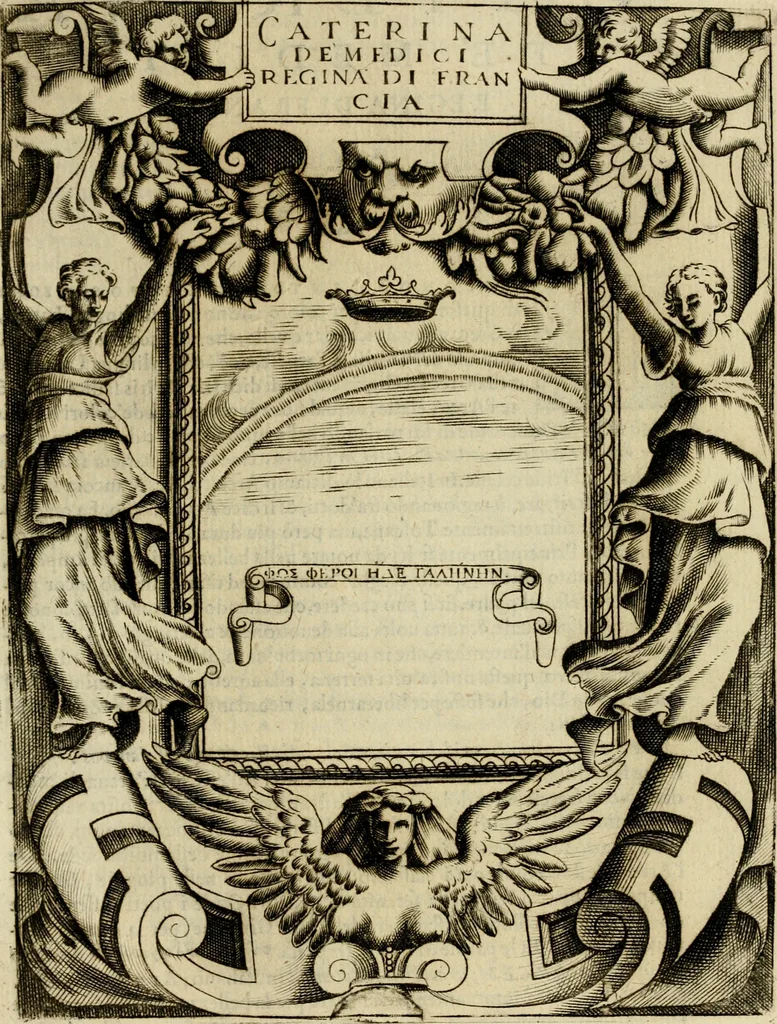 An illustration from Le imprese illvstri del s.or Ieronimo Rvscelli. Aggivntovi nvovam.te il qvarto libro da Vincenzo Rvscelli da Viterbo.., 1584, leaf 150