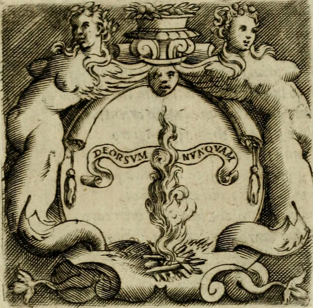An illustration from Le imprese illvstri del s.or Ieronimo Rvscelli. Aggivntovi nvovam.te il qvarto libro da Vincenzo Rvscelli da Viterbo.., 1584, leaf 154