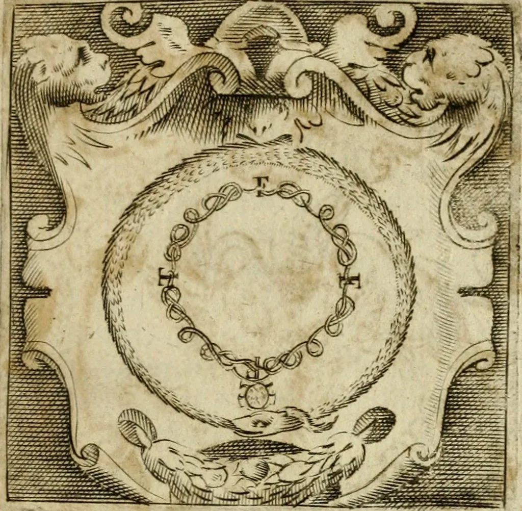 An illustration from Le imprese illvstri del s.or Ieronimo Rvscelli. Aggivntovi nvovam.te il qvarto libro da Vincenzo Rvscelli da Viterbo.., 1584, leaf 184