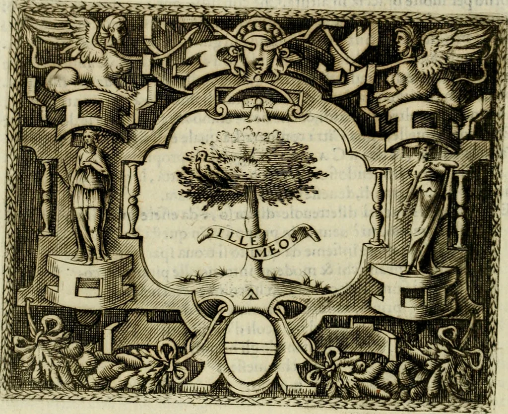 An illustration from Le imprese illvstri del s.or Ieronimo Rvscelli. Aggivntovi nvovam.te il qvarto libro da Vincenzo Rvscelli da Viterbo.., 1584, leaf 203