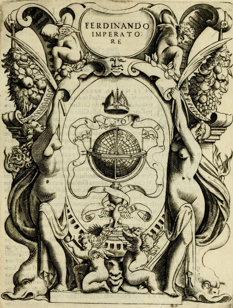An illustration from Le imprese illvstri del s.or Ieronimo Rvscelli. Aggivntovi nvovam.te il qvarto libro da Vincenzo Rvscelli da Viterbo.., 1584, leaf 206