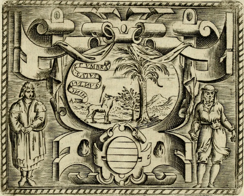 An illustration from Le imprese illvstri del s.or Ieronimo Rvscelli. Aggivntovi nvovam.te il qvarto libro da Vincenzo Rvscelli da Viterbo.., 1584, leaf 212