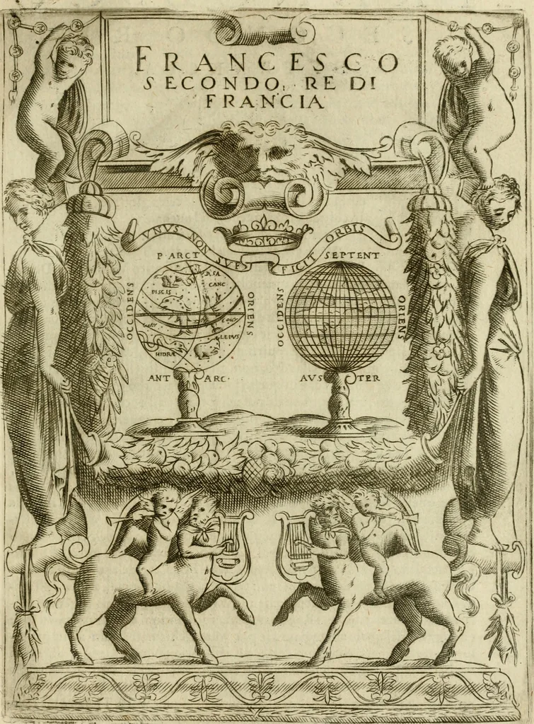 An illustration from Le imprese illvstri del s.or Ieronimo Rvscelli. Aggivntovi nvovam.te il qvarto libro da Vincenzo Rvscelli da Viterbo.., 1584, leaf 246