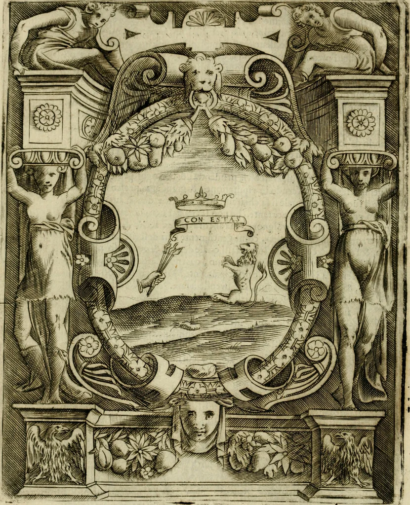 An illustration from Le imprese illvstri del s.or Ieronimo Rvscelli. Aggivntovi nvovam.te il qvarto libro da Vincenzo Rvscelli da Viterbo.., 1584, leaf 259