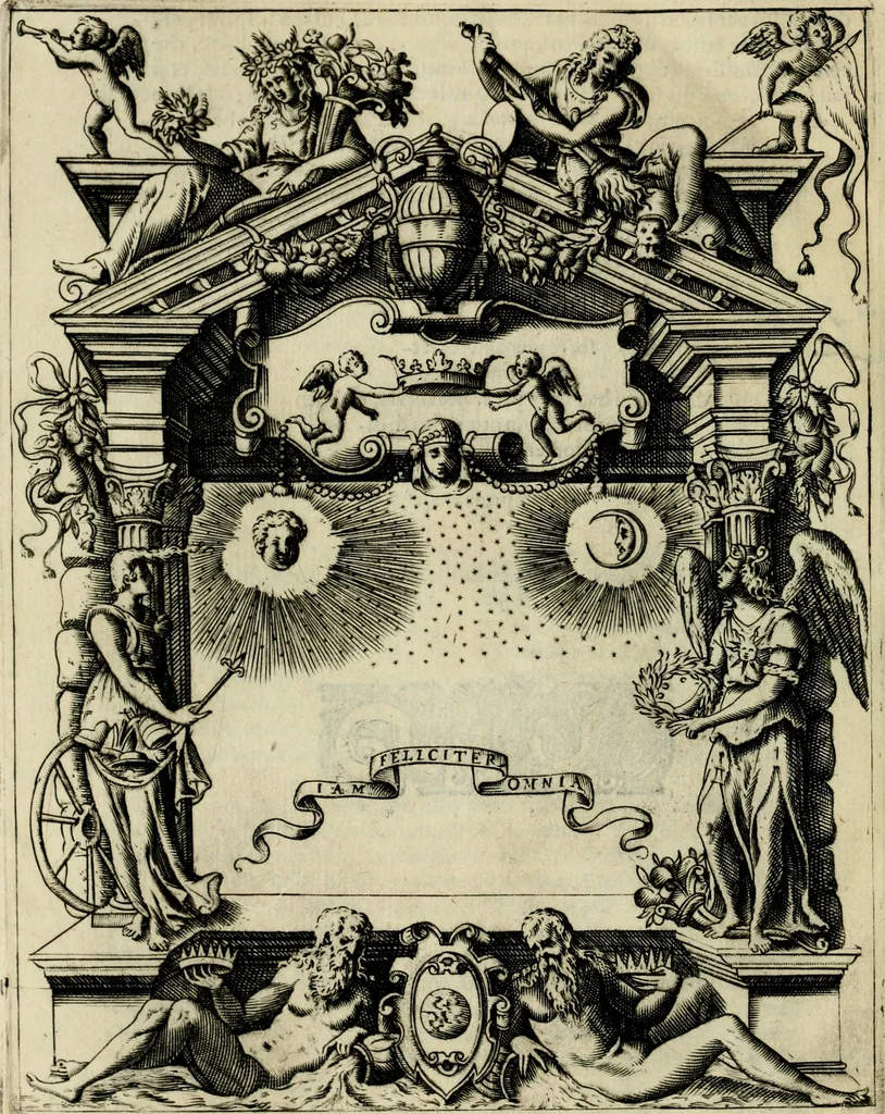 An illustration from Le imprese illvstri del s.or Ieronimo Rvscelli. Aggivntovi nvovam.te il qvarto libro da Vincenzo Rvscelli da Viterbo.., 1584, leaf 295