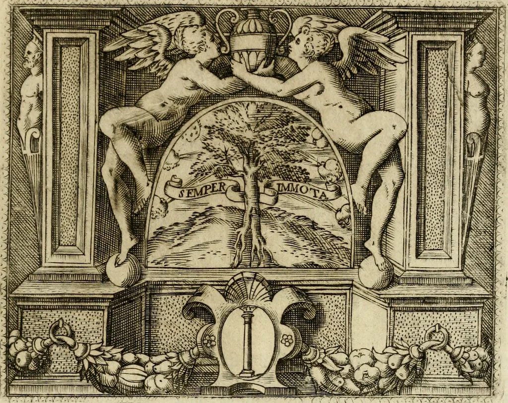 An illustration from Le imprese illvstri del s.or Ieronimo Rvscelli. Aggivntovi nvovam.te il qvarto libro da Vincenzo Rvscelli da Viterbo.., 1584, leaf 314