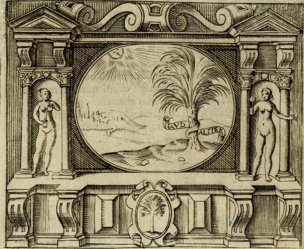 An illustration from Le imprese illvstri del s.or Ieronimo Rvscelli. Aggivntovi nvovam.te il qvarto libro da Vincenzo Rvscelli da Viterbo.., 1584, leaf 319