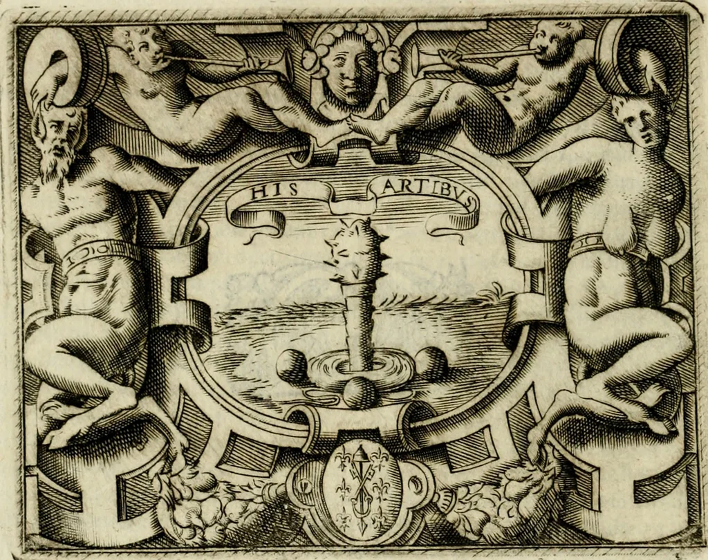 An illustration from Le imprese illvstri del s.or Ieronimo Rvscelli. Aggivntovi nvovam.te il qvarto libro da Vincenzo Rvscelli da Viterbo.., 1584, leaf 337