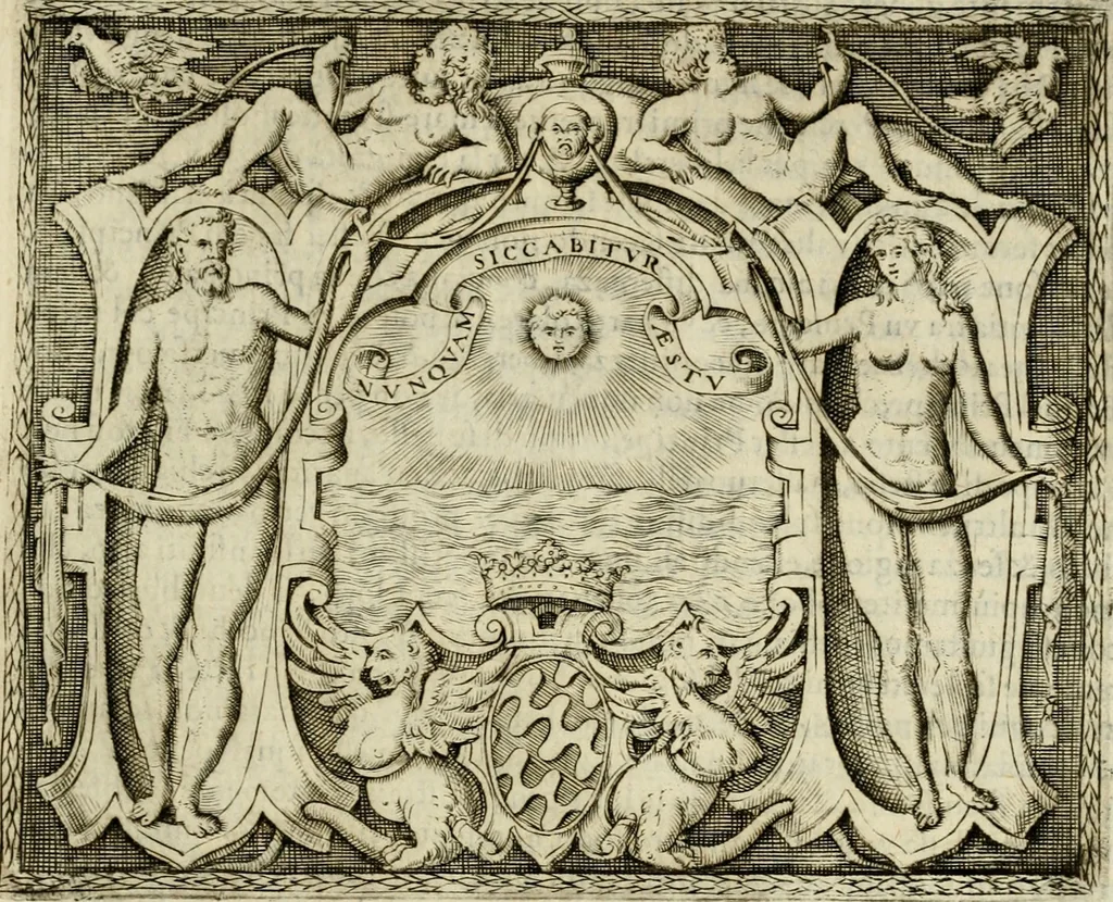 An illustration from Le imprese illvstri del s.or Ieronimo Rvscelli. Aggivntovi nvovam.te il qvarto libro da Vincenzo Rvscelli da Viterbo.., 1584, leaf 368
