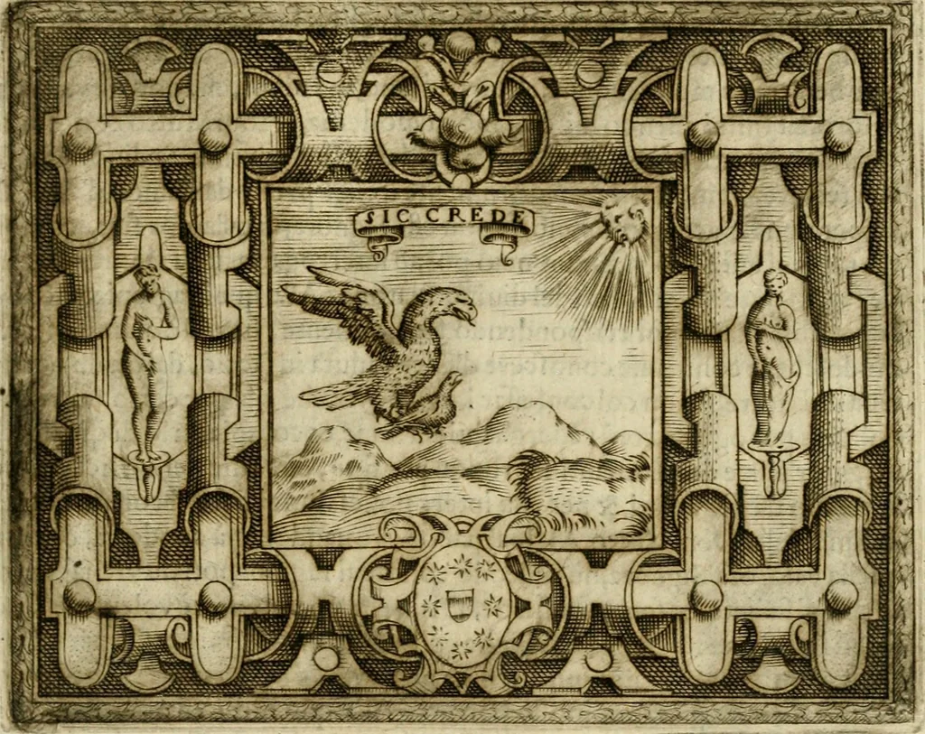 An illustration from Le imprese illvstri del s.or Ieronimo Rvscelli. Aggivntovi nvovam.te il qvarto libro da Vincenzo Rvscelli da Viterbo.., 1584, leaf 372