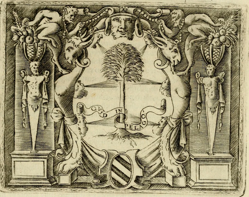 An illustration from Le imprese illvstri del s.or Ieronimo Rvscelli. Aggivntovi nvovam.te il qvarto libro da Vincenzo Rvscelli da Viterbo.., 1584, leaf 436