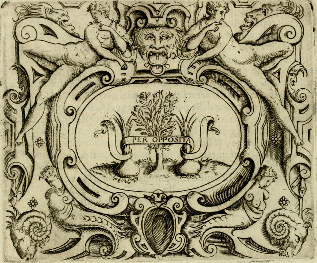An illustration from Le imprese illvstri del s.or Ieronimo Rvscelli. Aggivntovi nvovam.te il qvarto libro da Vincenzo Rvscelli da Viterbo.., 1584, leaf 439