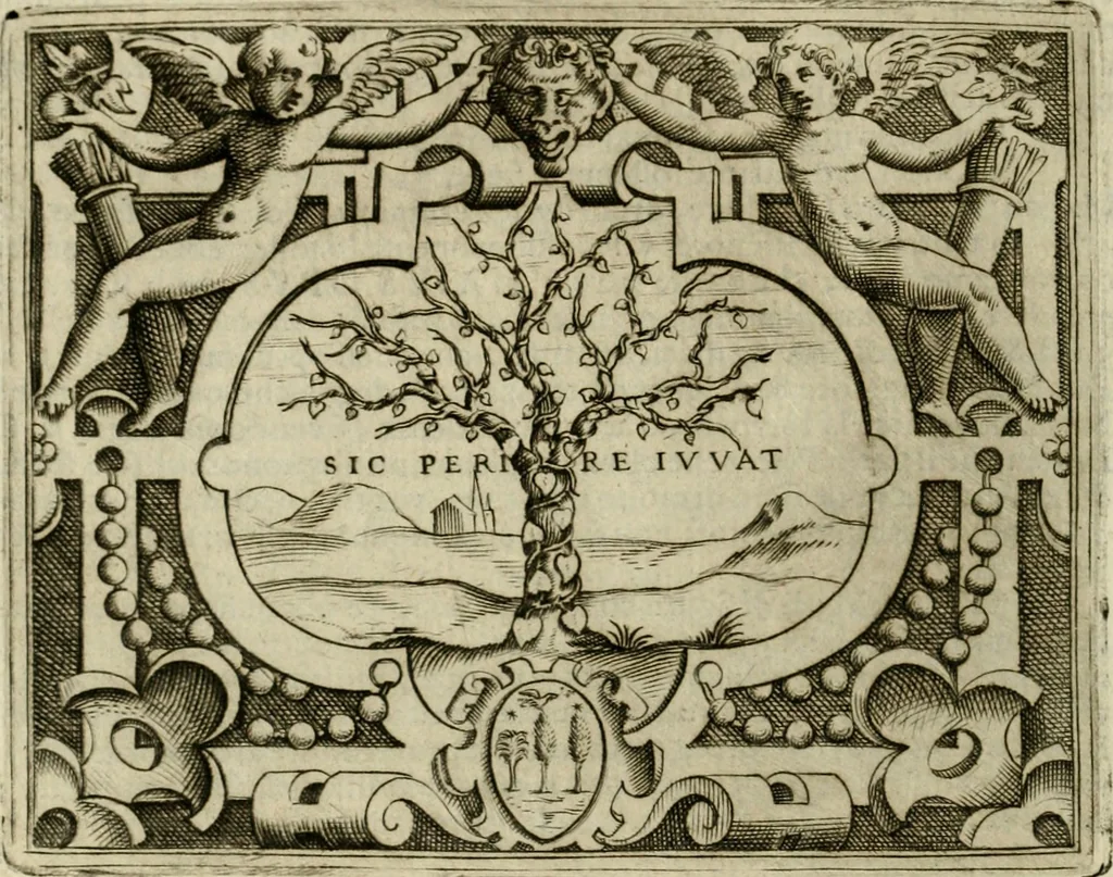 An illustration from Le imprese illvstri del s.or Ieronimo Rvscelli. Aggivntovi nvovam.te il qvarto libro da Vincenzo Rvscelli da Viterbo.., 1584, leaf 479