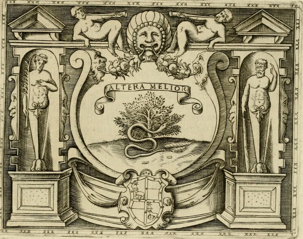 An illustration from Le imprese illvstri del s.or Ieronimo Rvscelli. Aggivntovi nvovam.te il qvarto libro da Vincenzo Rvscelli da Viterbo.., 1584, leaf 494