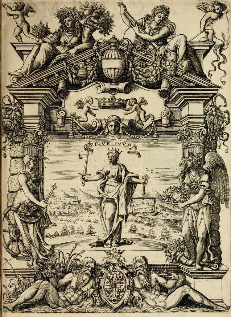 An illustration from Le imprese illvstri del s.or Ieronimo Rvscelli. Aggivntovi nvovam.te il qvarto libro da Vincenzo Rvscelli da Viterbo.., 1584, leaf 538