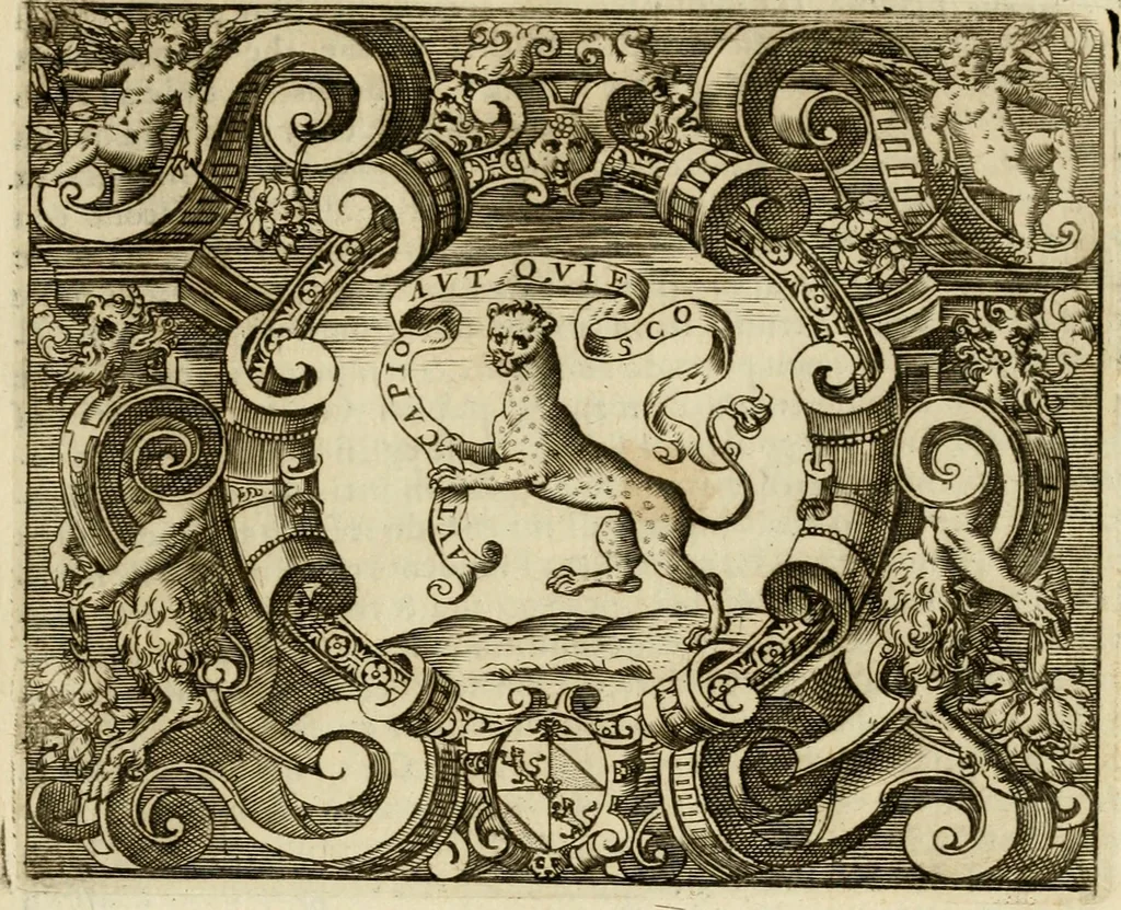 An illustration from Le imprese illvstri del s.or Ieronimo Rvscelli. Aggivntovi nvovam.te il qvarto libro da Vincenzo Rvscelli da Viterbo.., 1584, leaf 582