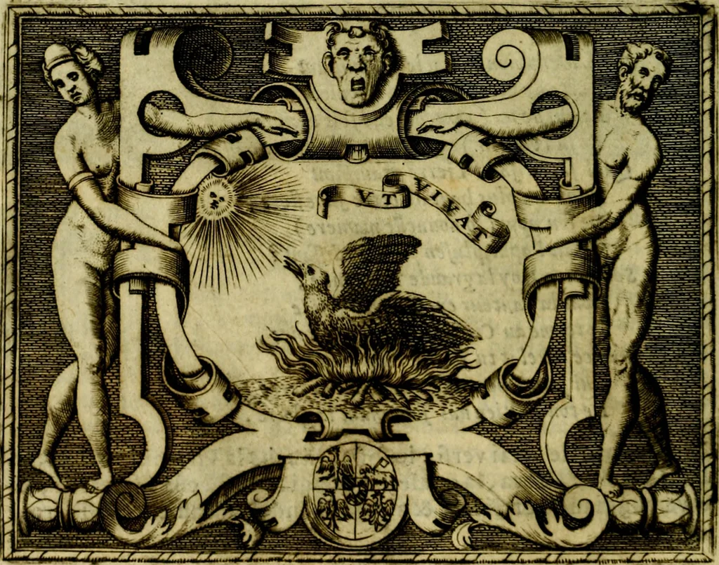 An illustration from Le imprese illvstri, con espositioni, et discorsi del S.or Ieronimo Rvscelli. Con la givnta di altre imprese tvtto riordinato et corretto da Fran.co Patritio, 1572, leaf 117