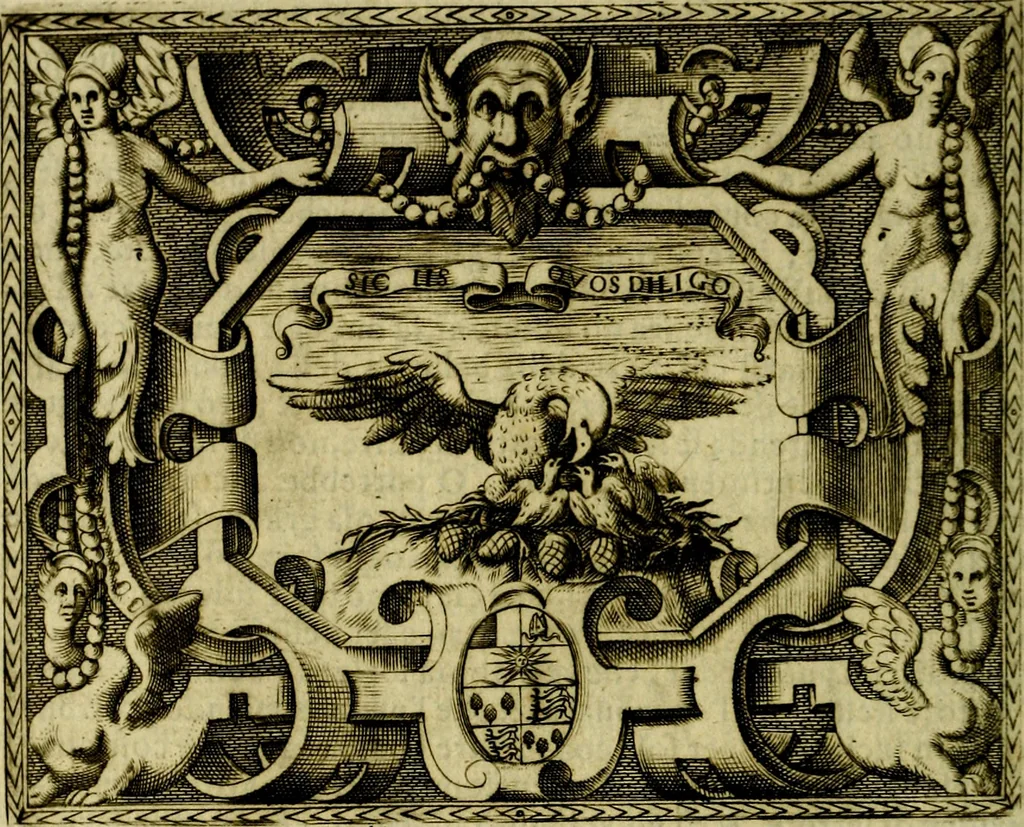 An illustration from Le imprese illvstri, con espositioni, et discorsi del S.or Ieronimo Rvscelli. Con la givnta di altre imprese tvtto riordinato et corretto da Fran.co Patritio, 1572, leaf 141