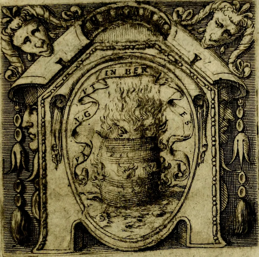 An illustration from Le imprese illvstri, con espositioni, et discorsi del S.or Ieronimo Rvscelli. Con la givnta di altre imprese tvtto riordinato et corretto da Fran.co Patritio, 1572, leaf 158