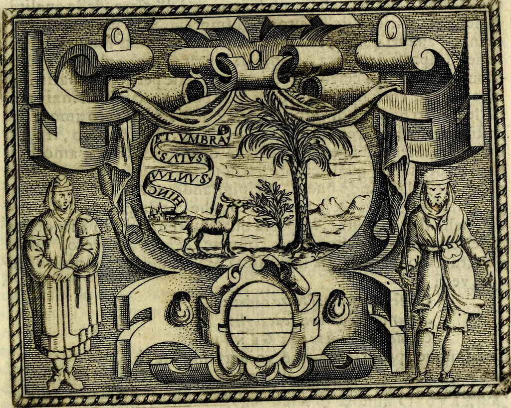 An illustration from Le imprese illvstri, con espositioni, et discorsi del S.or Ieronimo Rvscelli. Con la givnta di altre imprese tvtto riordinato et corretto da Fran.co Patritio, 1572, leaf 268