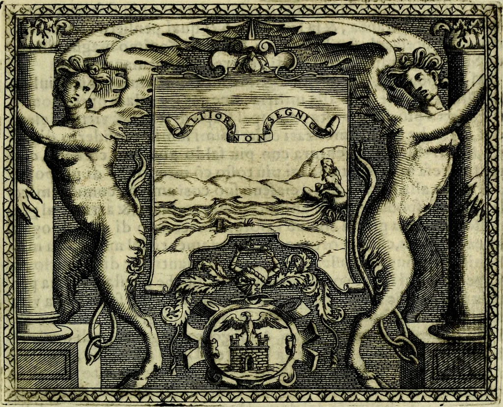 An illustration from Le imprese illvstri, con espositioni, et discorsi del S.or Ieronimo Rvscelli. Con la givnta di altre imprese tvtto riordinato et corretto da Fran.co Patritio, 1572, leaf 278