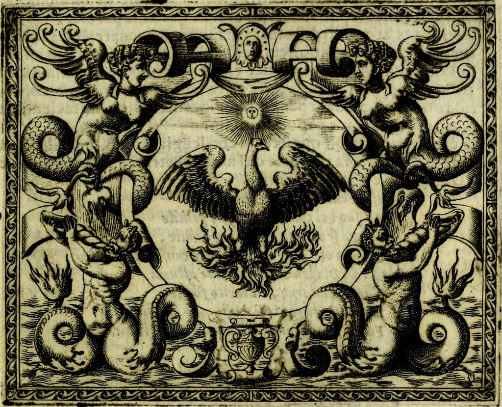 An illustration from Le imprese illvstri, con espositioni, et discorsi del S.or Ieronimo Rvscelli. Con la givnta di altre imprese tvtto riordinato et corretto da Fran.co Patritio, 1572, leaf 292