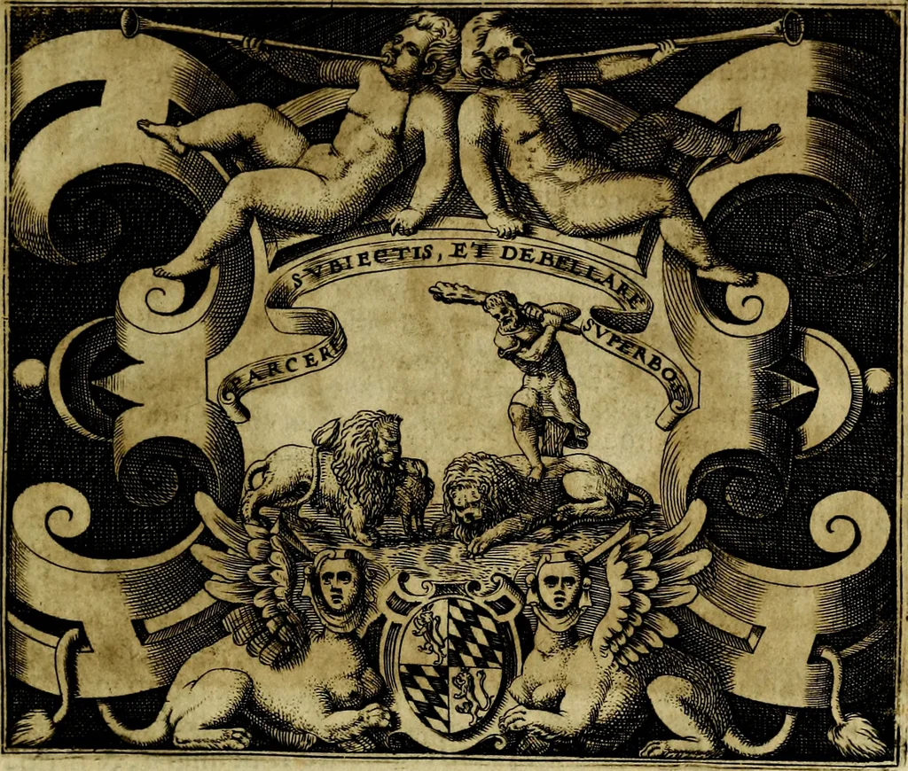 An illustration from Le imprese illvstri, con espositioni, et discorsi del S.or Ieronimo Rvscelli. Con la givnta di altre imprese tvtto riordinato et corretto da Fran.co Patritio, 1572, leaf 30