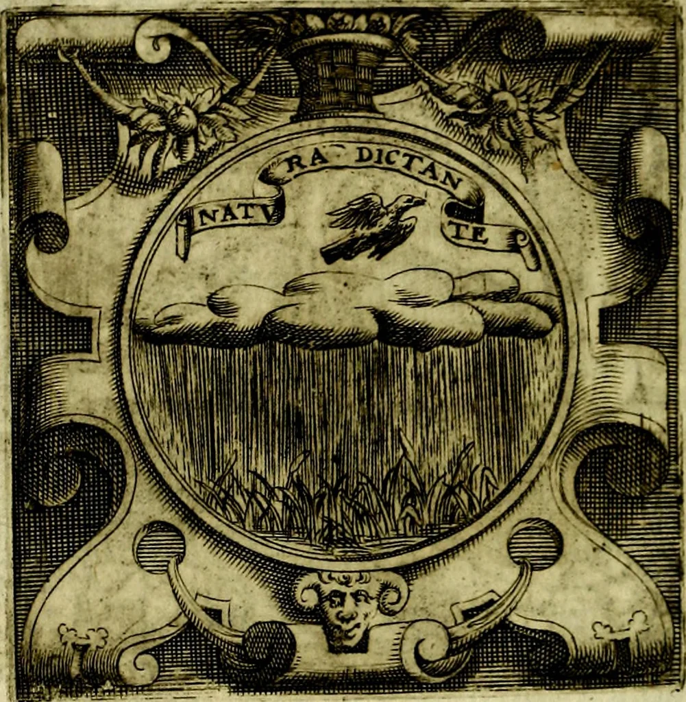 An illustration from Le imprese illvstri, con espositioni, et discorsi del S.or Ieronimo Rvscelli. Con la givnta di altre imprese tvtto riordinato et corretto da Fran.co Patritio, 1572, leaf 345