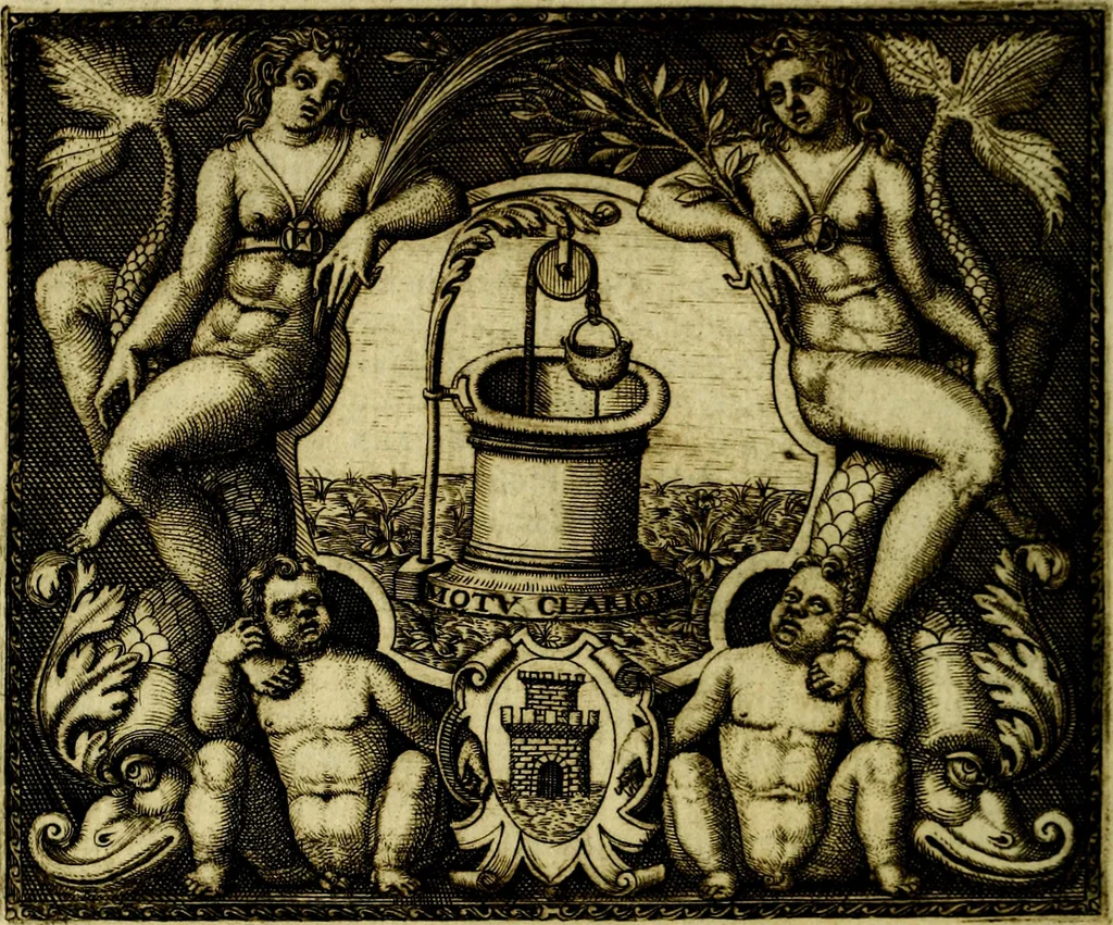 An illustration from Le imprese illvstri, con espositioni, et discorsi del S.or Ieronimo Rvscelli. Con la givnta di altre imprese tvtto riordinato et corretto da Fran.co Patritio, 1572, leaf 529