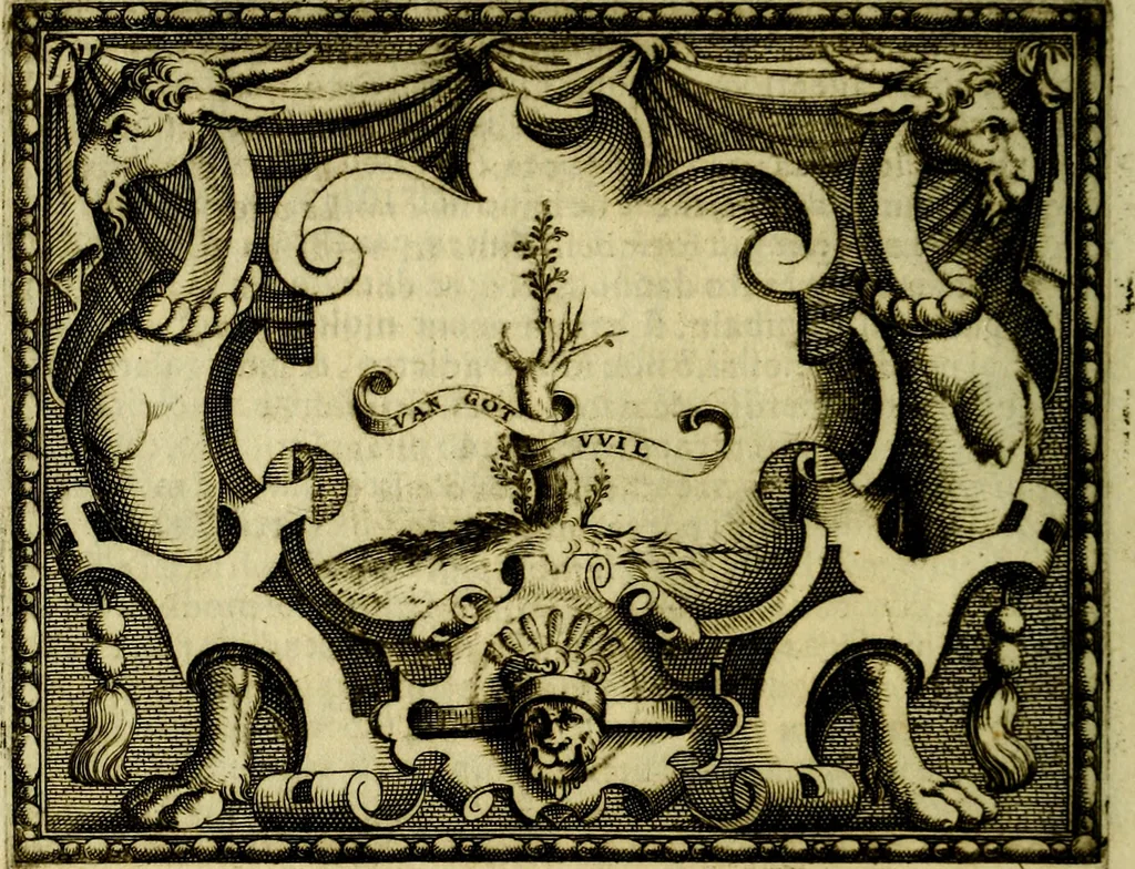 An illustration from Le imprese illvstri, con espositioni, et discorsi del S.or Ieronimo Rvscelli. Con la givnta di altre imprese tvtto riordinato et corretto da Fran.co Patritio, 1572, leaf 531