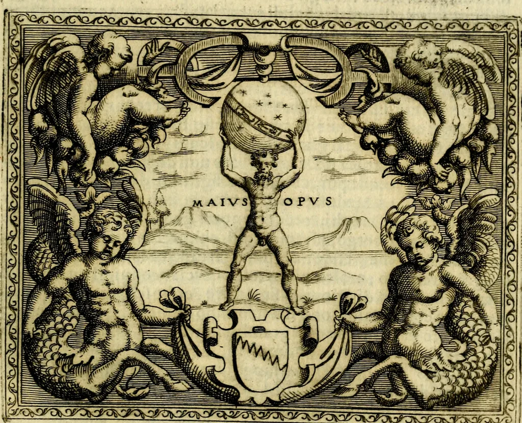 An illustration from Le imprese illvstri, con espositioni, et discorsi del S.or Ieronimo Rvscelli. Con la givnta di altre imprese tvtto riordinato et corretto da Fran.co Patritio, 1572, leaf 540