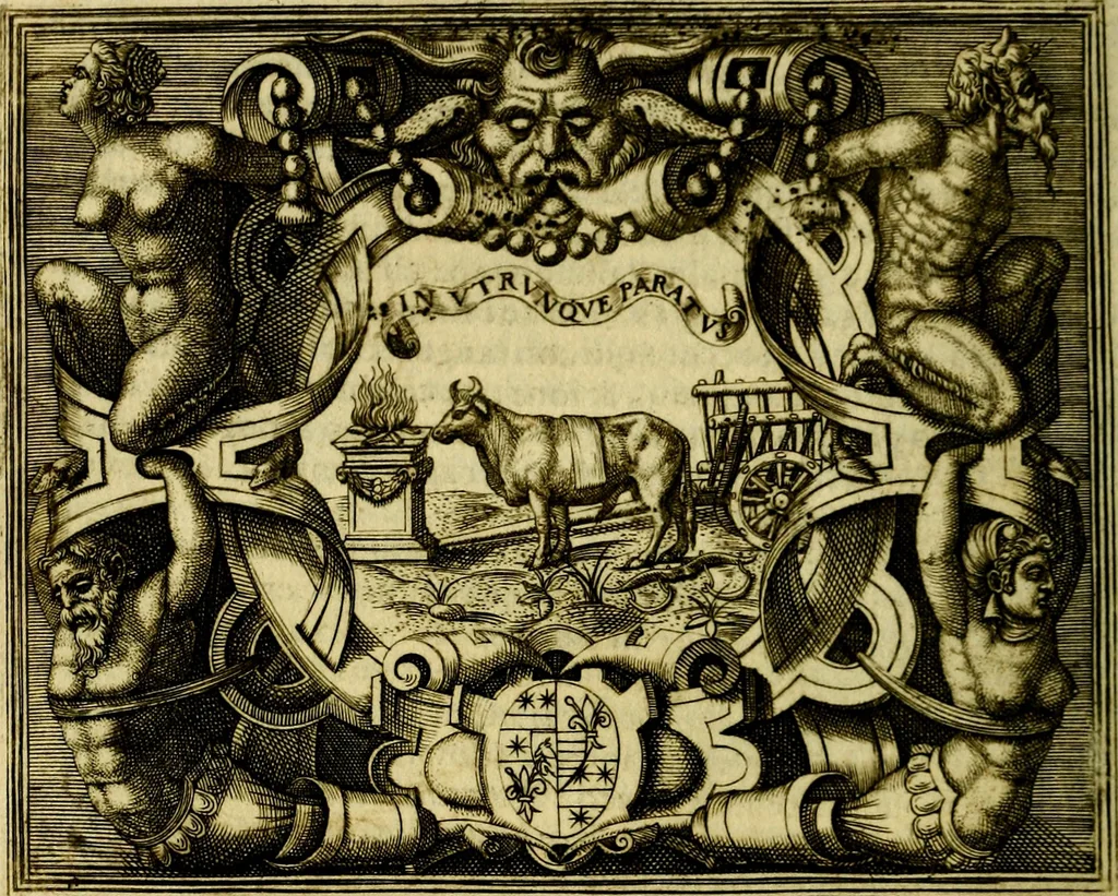 An illustration from Le imprese illvstri, con espositioni, et discorsi del S.or Ieronimo Rvscelli. Con la givnta di altre imprese tvtto riordinato et corretto da Fran.co Patritio, 1572, leaf 563